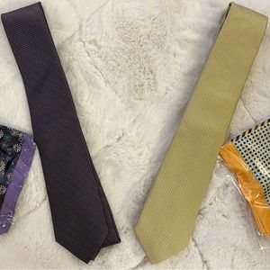 Alizeal Matching Ties & Handkerchiefs NEW